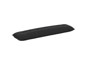 Coussin de dos, coussin de dossier noir 200 x 50 cm tissu en velours côtelé cf54834