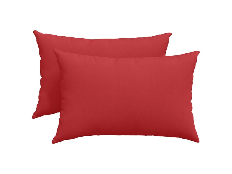  Lot de 2 coussins de canapé, coussins décoratifs tissu rouge 60 x 40 cm cf58945  - Conforama A