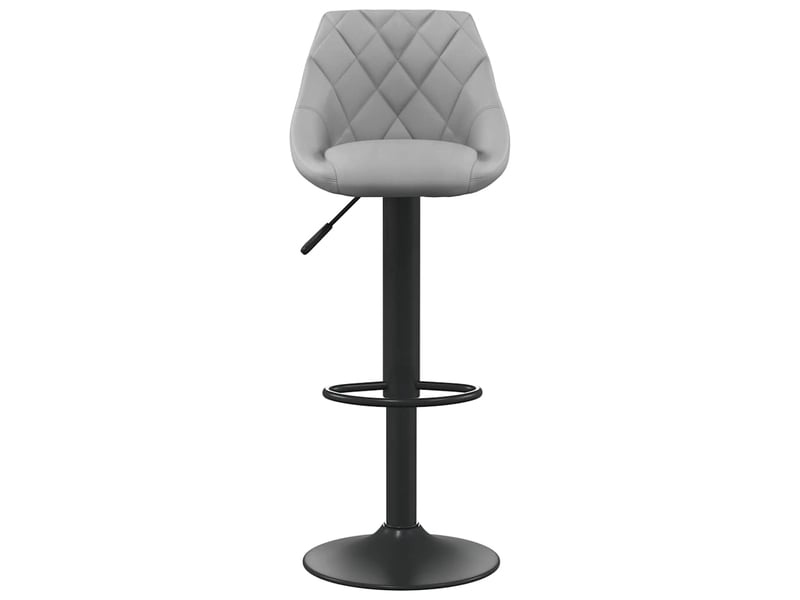  Tabouret de bar, chaise de bar gris clair velours shl24779  - Conforama C