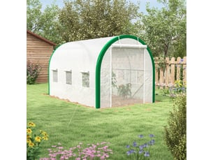 Serre tunnel de jardin - dimensions - porte roulante avec fermeture éclair