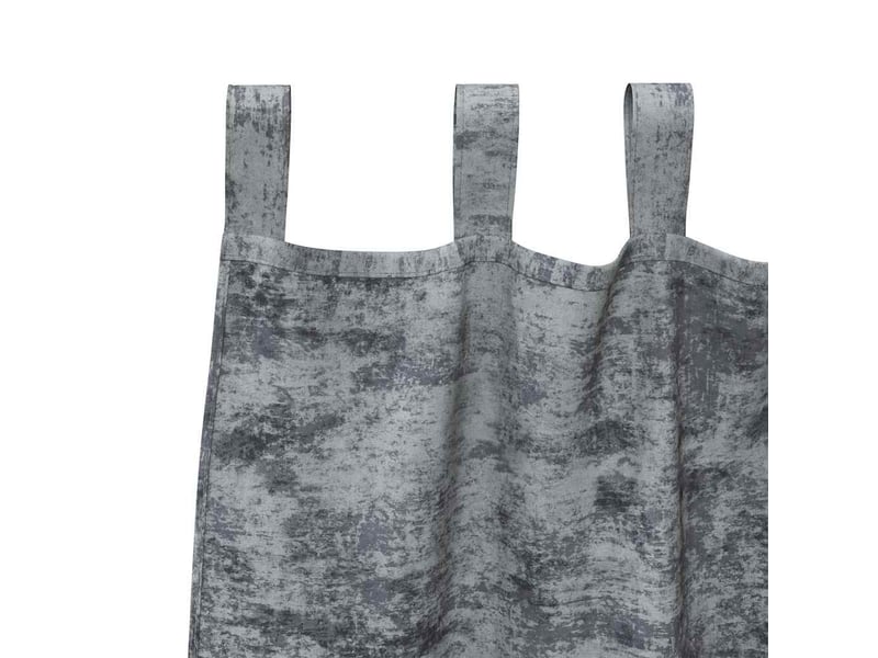 Lot de 2 rideaux en velours, rideaux de fenêtre gris argenté 245 x 140 cm velours cf44222 - Conforama E