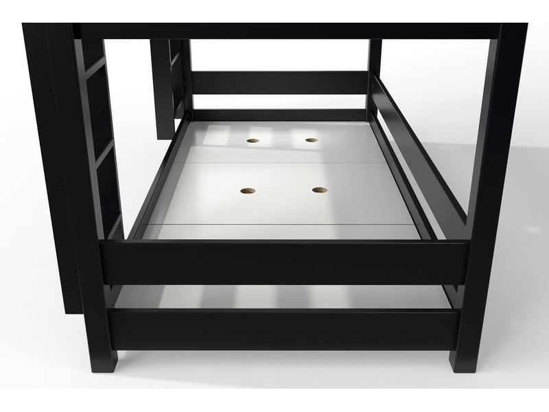  Lit superposé 3 places 80x190 en bois massif abc, noir TRI380-N - Conforama C