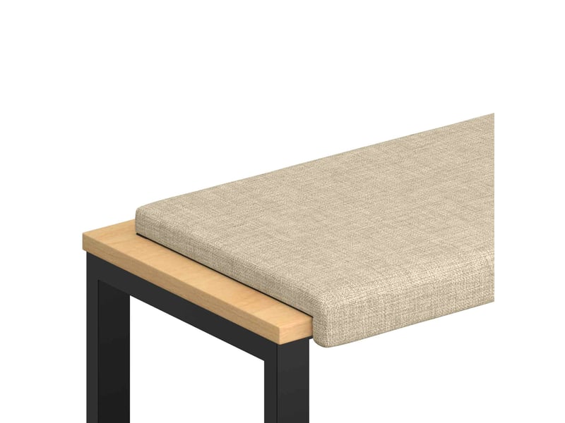 Coussin de banc, coussin d'assise, coussin de canapé tissu crème profondeur 35 cm cf53782 - Conforama A