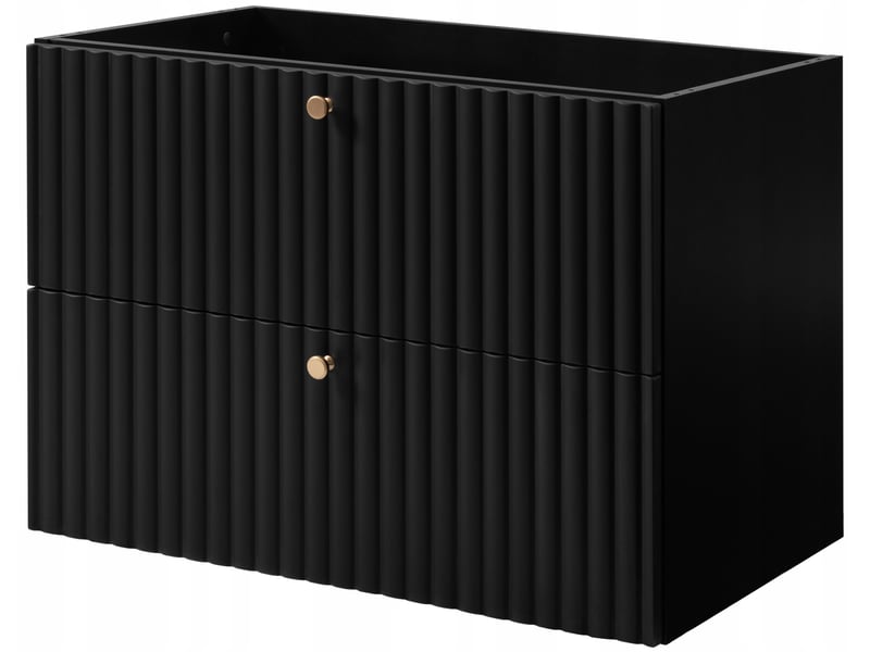  Meuble sous vasque suspendu bello noir 80 cm  - Conforama A