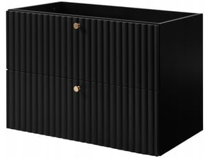 Meuble sous vasque suspendu bello noir 80 cm