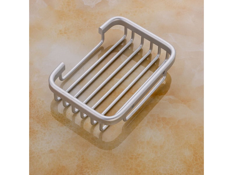  Crochet de salle de bain avec porte-savon et porte-savon mural en aluminium  - Conforama B