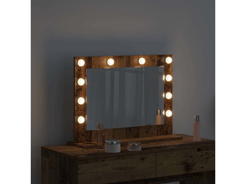  Miroir de vanité, miroir de coiffeuse bois ancien 60 x 45 x 18 cm rectangulaire cf62744  - Conforama C
