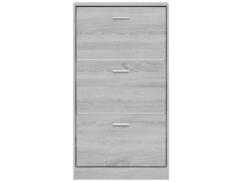  Meuble à chaussure, armoire à chaussures sonoma gris 59x17x108 cm bois d'ingénierie  - Conforama D