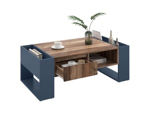 Table basse rectangulaire coloris bicolore ULQENI  - 60 cmx111 cm