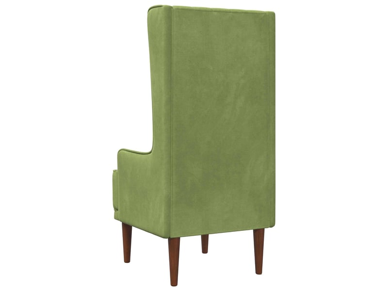 Vidaxl chaise à dossier haut avec boutons capitonnés vert clair - Conforama E