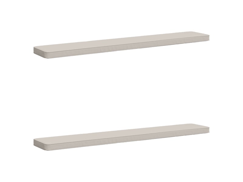  Lot de 2 coussins de banc, coussins d'assise vught 100 % polyester blanc cf58405  - Conforama A