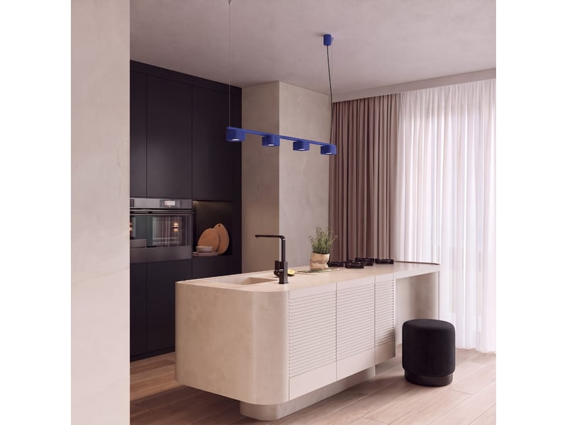  Lustre riff 4 outremer gx53 aluminium moderne 208x122x10cm SL.3069 - Conforama C