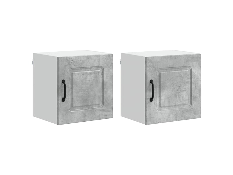 Meuble mural de cuisine | armoire de cuisine 2 pcs gris béton shl3766 - Conforama A