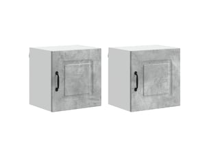 Meuble mural de cuisine | armoire de cuisine 2 pcs gris béton shl3766