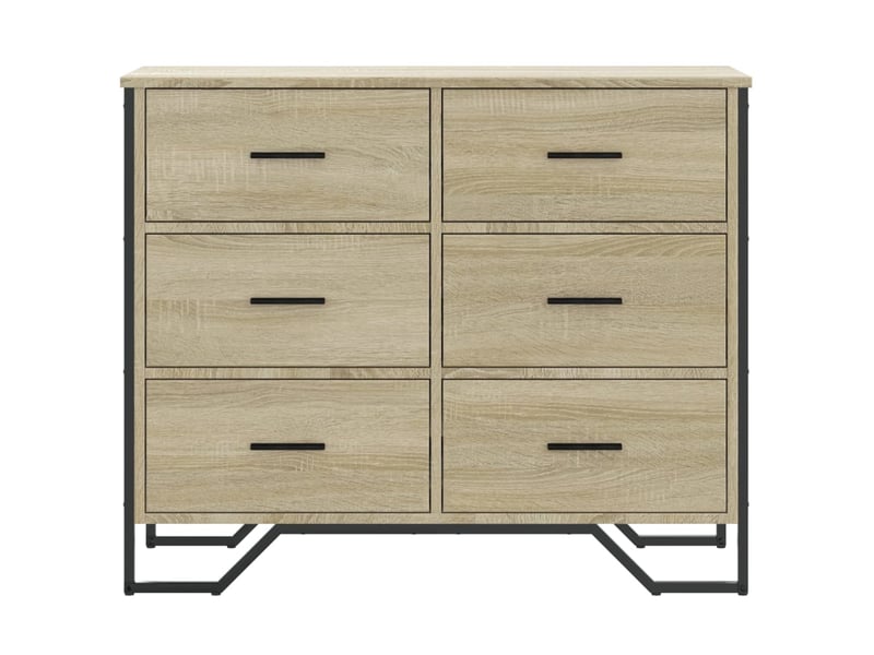  Commode chambre adulte, armoire à tiroirs chêne sonoma 91x35,5x74,5 cm bois d'ingénierie  - Conforama D