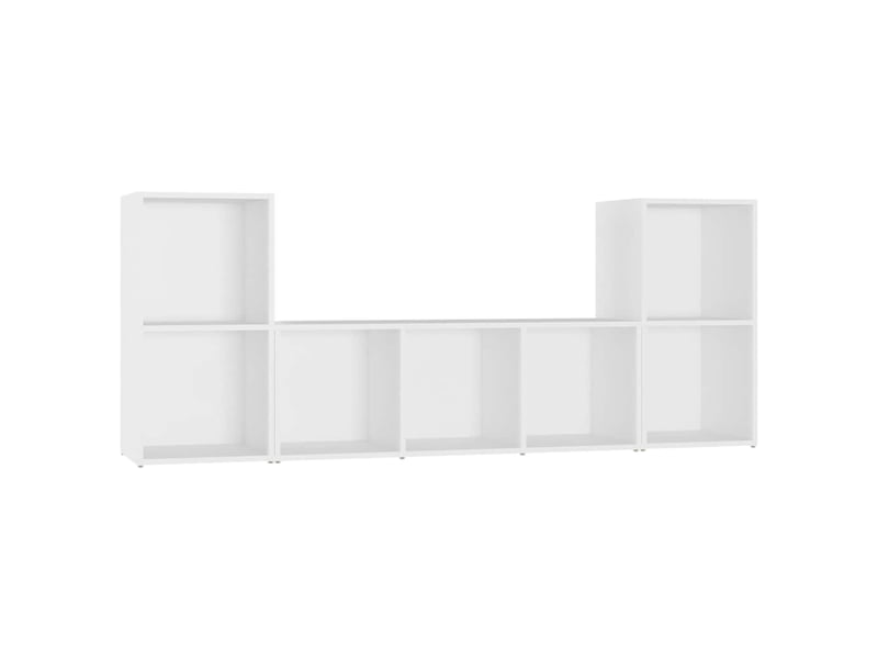  Ensemble de meubles tv 3 pcs blanc bois d'ingénierie shl21155  - Conforama A