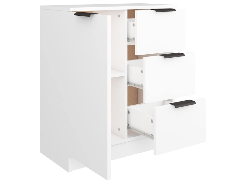 Buffet - bahut - meuble de rangement blanc 60x30x70 cm bois d'ingénierie  - Conforama E