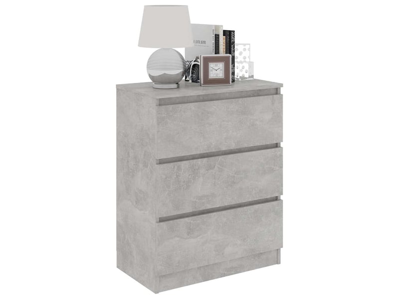  Buffet - bahut - meuble de rangement gris béton 60x35x76 cm bois d'ingénierie  - Conforama C