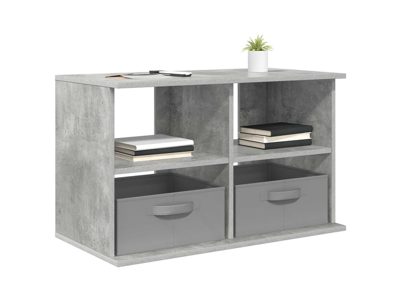  Support de télévision avec tiroir gris béton 79x40x48 cm  - Conforama C