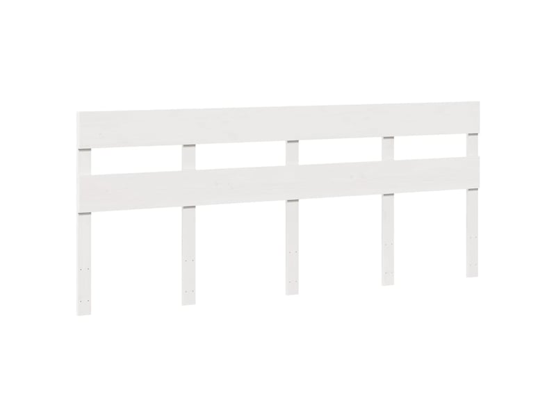  Lit double- lit adulte -  cadre de lit sans matelas blanc 200x200 cm bois massif de pin  - Conforama C