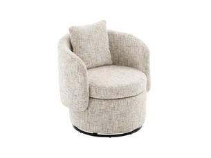 Fauteuil fixe pivotant  OKWISH  Tissu beige