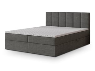 Lit avec rangement 160x200 cm <strong>MASSENO</strong> <strong></strong> coloris gris