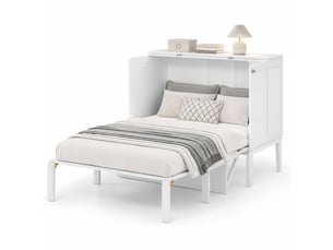 Lit escamotable 90x200 cm coloris blanc