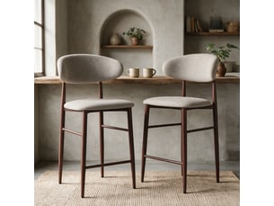 tabouret de bar <strong>HAPPY GARDEN</strong> - marron hauteur d'assise 68 cm vendu Par paire