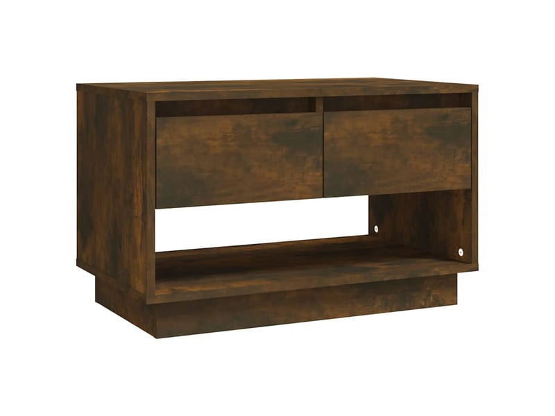  Meuble tv - banc tv - meuble de rangement chêne fumé 70x41x44 cm bois d'ingénierie  - Conforama A