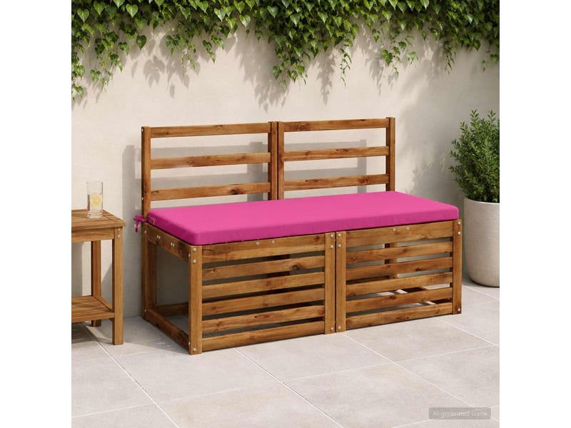 Lot de 2 coussins de banc, coussins d'assise soest 100 % polyester rose cf57353 - Conforama B
