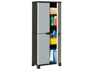 Meuble de rangement en plastique 68x39x171,5 cm design de rotin