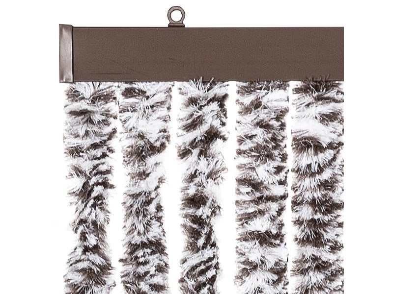  Rideau anti-mouches, moustiquaire marron et beige 100x230 cm chenille cf43560  - Conforama D