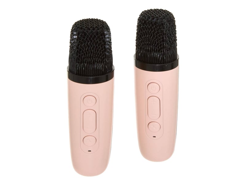  Set karaoké kara avec enceinte portable et 2 micros rose KARA - Conforama D