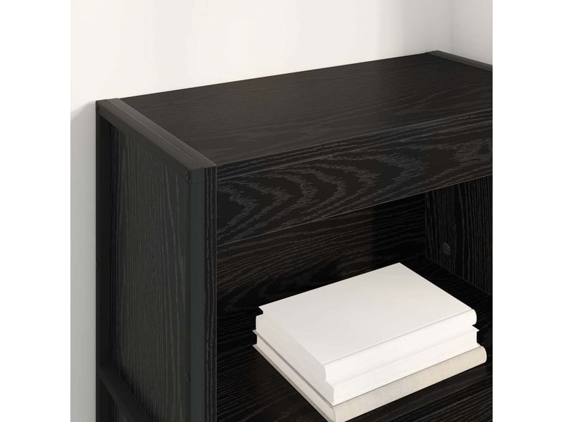  Bibliothèque, armoire à livres 60 x 30 x 121 cm bois d'ingénierie chêne noir  - Conforama D