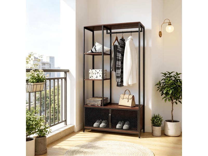  Portant à vêtements pour chambre, ouvert, multifonction, meuble d’entrée  - Conforama D