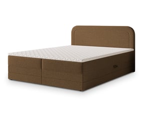 Lit avec rangement 140x200 cm <strong>MASSENO</strong>  <strong></strong> coloris marron