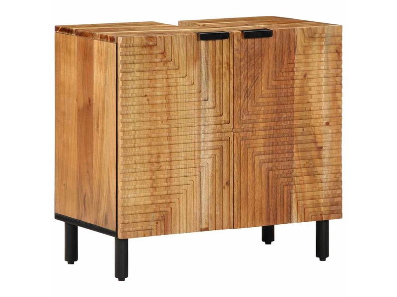 Meuble sous lavabo de salle de bain marron 62 x 33 x 58 cm cf64918  - Conforama A