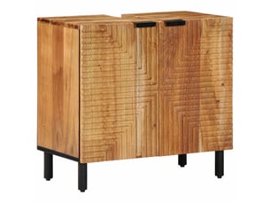 Meuble sous lavabo de salle de bain marron 62 x 33 x 58 cm cf64918
