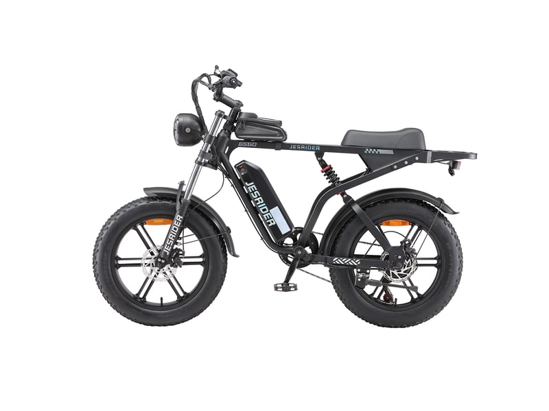 Vélo électrique tout suspendu fat bike jesrider g550, 20 x 4.0, 48v, noir - Conforama B