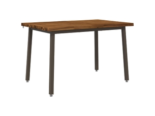 Table à manger moderne 110x55x75 cm bois d'acacia massif naturel et café shl91059