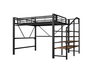 Lit mezzanine 140x200 cm coloris noir
