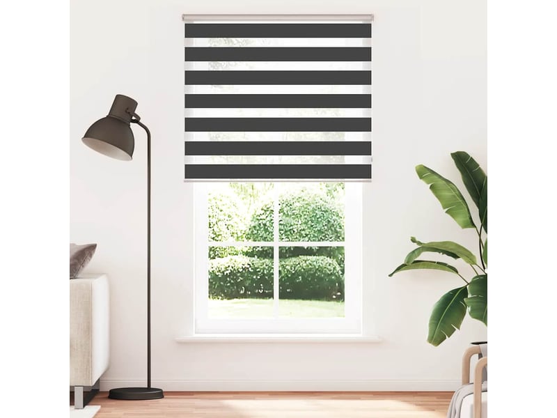  Store zèbre, store de fenêtre noir 120x230 cm largeur du tissu 115,9 cm polyester cf48868  - Conforama A