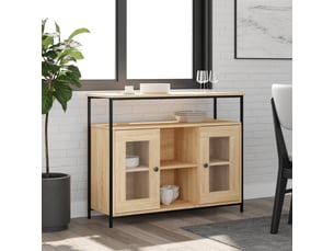 Buffet - bahut - meuble de rangement chêne sonoma 100x35x80 cm bois d'ingénierie