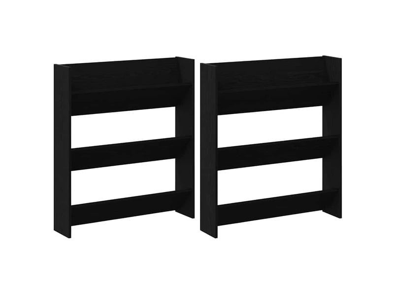 Lot de 2 armoires à chausures, meuble à chausures 86x18x90 cm bois d'ingénierie  - Conforama A