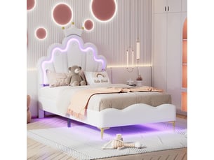 Lit cabane 90x200 cm SOGEU coloris blanc