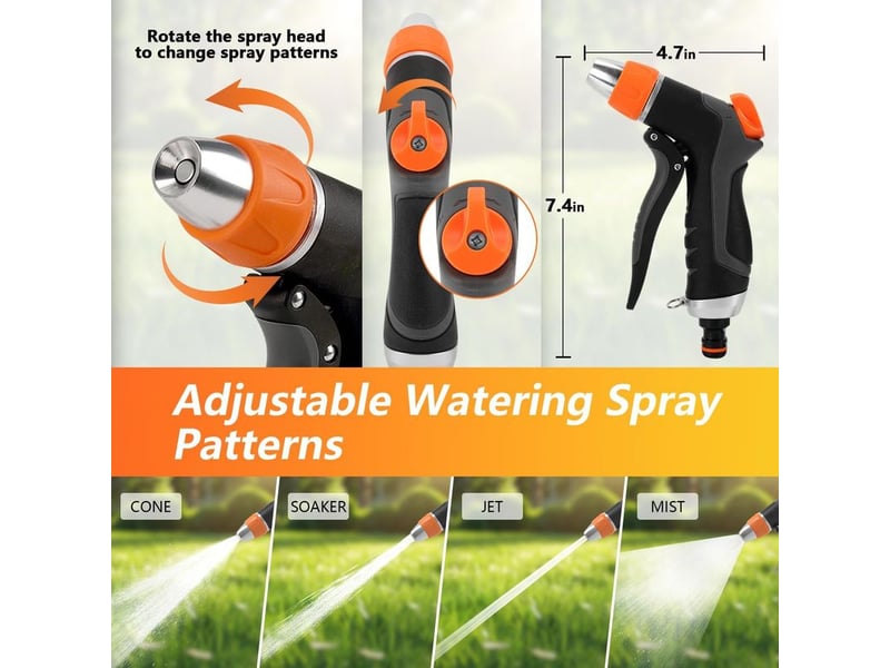 Lot de 2 pistolets d’arrosage de jardin – pulvérisateur avec raccord rapide et verrouillage continu, haute pression, pour pelouse, plantes, voiture et animaux - Conforama D