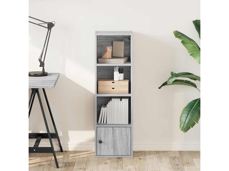  Bibliothèque, meuble de rangement salon sonoma gris 31x24x102 cm bois d'ingénierie  - Conforama C