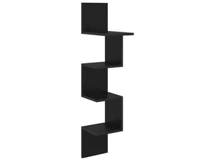 Étagère flottante, étagère suspendue montage mural chêne noir 32 x 21 x107 cm cf42504
