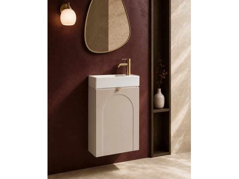  Meuble lave-mains suspendu aura 40 cm cachemire mat k  - Conforama B
