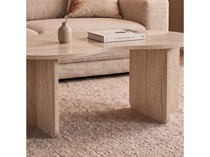  Table basse avec plateau organique l110 cm - moss  - Conforama C